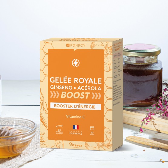 Ampoules de Gelée royale - Ginseng - Acérola BOOST